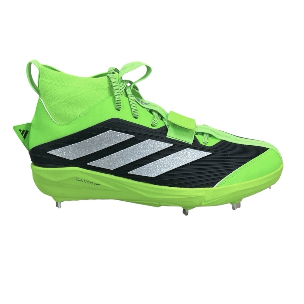 Adidas Adizero Edge+ Men 11.5 Solar Green Black Metal Baseball Cleats nby JS4119